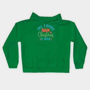 Christmas Wine Kids Hoodie